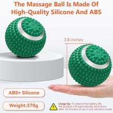 Load image into Gallery viewer, Wolady Vibrating Massage Ball 4-Speed High-Intensity Fitness Yoga Massage Roller, Relieving Muscle Tension Pain &amp; Pressure Massaging Balls (Green)_7081
