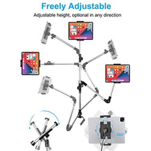 Load image into Gallery viewer, woleyi Car/Truck Seat Rail Tablet Mount, 35" Heavy Duty Car Floor Bolt Tablet Holder, Vehicle Front Seats Stand for iPad Pro Air Mini, iPhone, Galaxy Tabs, Z Fold, More 4-13" Cell Phones and Tablets_3369
