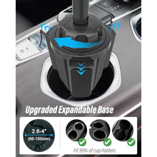 Load image into Gallery viewer, woleyi Cup Holder Tablet Holder for Car - [Metal Arm] Heavy Duty Car Cup Tablet Mount 360 Height Adjustable Car Stand, for 4.7-13" Tablets iPad Pro Air Mini, Galaxy Tabs, Z Fold, Kindle Fire, iPhone, Black_3398
