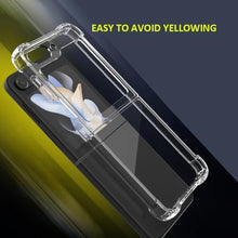 Load image into Gallery viewer, Woluki Clear Case for Samsung Galaxy Z Flip 6, [Anti-Yellow] Slim Thin Crystal Transparent Soft Flexible TPU Gel Silicone Protective Phone Cover 4 Reinforced Corners Shockproof Protection (Clear)_961
