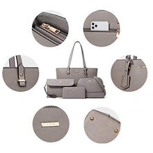 Load image into Gallery viewer, Women Fashion Synthetic Leather Handbags Tote Bag Shoulder Bag Top Handle Satchel Purse Set 4pcs_91
