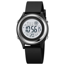 Load image into Gallery viewer, Womens Digital Watches LED Screen Silicone Strap Watch Military Multifunction Waterproof Alarm Stopwatch LED Backlight Outdoor Sports Watch (D Black), DBlack_1
