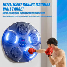 Load image into Gallery viewer, Wooa Music Boxing Machine, Smart Bluetooth Boxing Machine Wall Mounted, Boxing Training Punching Equipment, Home Workout Musical Boxing Machine with Gloves (Blue)_3060
