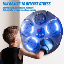 Load image into Gallery viewer, Wooa Music Boxing Machine, Smart Bluetooth Boxing Machine Wall Mounted, Boxing Training Punching Equipment, Home Workout Musical Boxing Machine with Gloves (Blue)_3063
