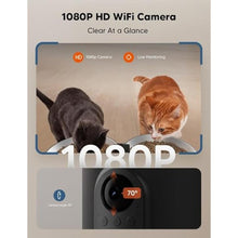 Load image into Gallery viewer, WOPET Automatic Cat Feeder with Camera for Two Cats, 1080p HD Automatic Dog Feeder, 5G WiFi Pet Feeder with Night Vision for Cat &amp; Dog, SD Card Storage &amp; 2-Way Audio, BlackBlack_8951
