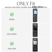 Load image into Gallery viewer, worfty Case for EVIDA for Sony ICD-UX570 for PCM-A10 Digital Voice Recorder, Black_1800
