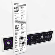 Load image into Gallery viewer, WOWNOVA 8.8" Computer Temp Monitor (Dynamic Theme Supported), 1 Click 1 Cable to Get Started Quickly PC Temperature Display Sensor Panel IPS Mini Secondary Screen CPU RAM HDD Data FPS Monitor (White)_1
