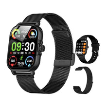 Load image into Gallery viewer, WSQ Smart Watches for Men Women Fitness Tracker Watch 2.04 HD Screen Sport Watch with ChatGpt AI Voice 3 Bands Step Counter 24/7 Heart Rate Sleep Monitor Smartwatch for Android iOS (Black)_1
