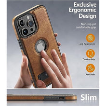 Load image into Gallery viewer, WTCASE Magnetic for iPhone 15 Pro Max Leather Case,Built-in Invisible Stand [Compatible with Magsafe] Protective Slim Kickstand Phone Cover Compatible with iPhone 15 Pro Max (2023) 6.7"(Brown)_8356
