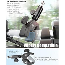 Load image into Gallery viewer, Wukanleng Bike Tablet Phone Holder with Silicone Security Band, Metal Arm 360 Rotation Tablet Handlebar Mount for Stationary Bicycle, Treadmill Fits iPad Pro/Air/Mini, Smartphones, 4-13'' Devices, Black_4581
