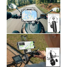 Load image into Gallery viewer, Wukanleng Bike Tablet Phone Holder with Silicone Security Band, Metal Arm 360 Rotation Tablet Handlebar Mount for Stationary Bicycle, Treadmill Fits iPad Pro/Air/Mini, Smartphones, 4-13'' Devices, Black_4582
