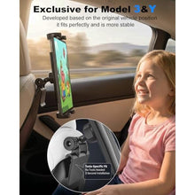Load image into Gallery viewer, Wukanleng Tesla Back Seat Tablet Mount for Model 3/Y, [Anti-Drop] Tesla Headrest iPad Holder with 360 Adjustable Road Trip Essentials for Kids Fits All 4.7-12.9'' Devices, Black_5027
