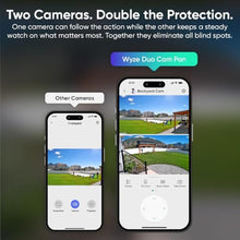 Load image into Gallery viewer, WYZE Duo Cam Pan Indoor/Outdoor IP65 2K 360 Pan/Tilt Smart Home Security Camera with Color Night Vision, Compatible with Alexa &amp; Google Assistant, White_820
