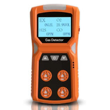 Load image into Gallery viewer, X-4 Gas Detector 4-in-1, Portable Multi-Gas Monitor for CO, HS, O, LEL, Industrial Safety Device with Large LCD, Audible &amp; Visual Alarms, Durable &amp; Rechargeable for Workplace Protection, Orangenew_1
