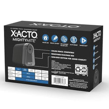 Load image into Gallery viewer, X-ACTO Pencil Sharpener, Mighty Mite Electric Sharpener, With Pencil Saver, SafeStart Motor, Black - Classroom, School, Teacher Supplies_8497
