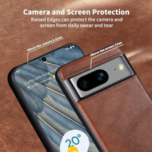 Load image into Gallery viewer, X-level for Google Pixel 8 Case, PU Leather Thin Slim Phone Cover Soft Bumper Shockproof Protective Case for Pixel 8 (Brown), PULeatherBrown_955
