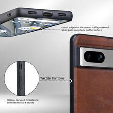 Load image into Gallery viewer, X-level for Google Pixel 8 Case, PU Leather Thin Slim Phone Cover Soft Bumper Shockproof Protective Case for Pixel 8 (Brown), PULeatherBrown_956
