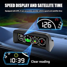 Load image into Gallery viewer, X60 Pro Car Inclinometer for Off-Road, GPS Speedometer MPH KMH with Compass, Multi-Functional Digital HUD, Compass /GPS Time/Latitude &amp; Longitude/Altitude/ Speed/ Vehicle Inclinometer 6-in-1_22
