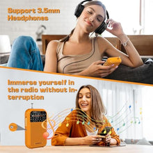 Load image into Gallery viewer, XHDATA D220 Portable Radio AM FM SW Shortwave Receiver Pocket Radios, 2AA Battery Operated Transistor Radio with Excellent Reception for Gift, Family, Elder (Orange)_583
