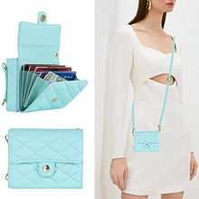 Load image into Gallery viewer, XIMAND for Samsung Galaxy Z Flip 7 Accordion Crossbody Wallet Case, 4 Card Slots, RFID Blocking, and Adjustable Strap - Stylish and Versatile Accessory.(Green), MintGreen_4383
