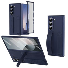Load image into Gallery viewer, XIMAND for Samsung Galaxy Z Fold 7 Protect Case with Wristband Stand,Bulit-in Screen &amp; Lens Protection Shockproof Full Body Drop Fall Protection.(Blue)_1
