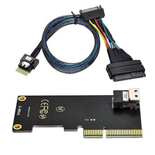 Load image into Gallery viewer, Xiwai PCI-E 3.0 4.0 to SFF-8654 Slimline SAS Card Adapter and U.2 U2 SFF-8639 NVME PCIe SSD Cable for Mainboard SSD, BlackCableAdapter_2883
