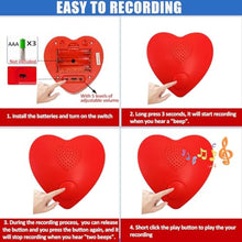 Load image into Gallery viewer, XLW 16min Voice Recorder for Stuffed Animals,Personal Voice Message Recordable Sound Recorder Chips Module for Mother's Day Christmas Plush Toy,Manual DIY Sound Creative Presents for Boyfriend (Red)_1085
