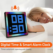 Load image into Gallery viewer, XNREOZLM LED Pixel Art Display, Smart Digital Lamp Set with Calendar, Matrix Panel, APP Control, DIY Patterns, Text Programmable Led Sign for Game Room Accessories &amp; Decor, 32x32 Pixel Panel, black_2784

