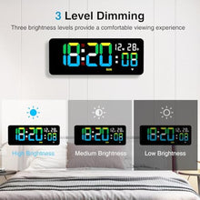 Load image into Gallery viewer, XREXS 12.2 Inch Digital Wall Clock WiFi Sync with Seconds &amp; Remote Control, Multicolor_916
