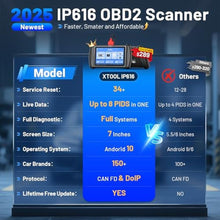 Load image into Gallery viewer, XTOOL InPlus IP616 V2.0 OBD2 Scanner Diagnostic Tool, Lifetime Update Scan Tool, 34+ Services, ECU Configuration, CAN FD &amp; DoIP, All Systems Scanner for Car, Crank Sensor Relearn, ABS Bleed, Auto VIN_60

