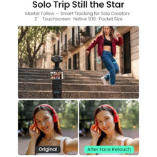 Load image into Gallery viewer, Xtra Muse, Vlogging Camera with 1'' CMOS &amp; 4K/120fps Videos, Pocket Camera with 3-Axis Gimbal Stabilizer, Fast Focusing, Face/Object Tracking, Digital Video Camera for Photography, Digital Camera_317
