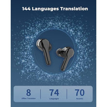 Load image into Gallery viewer, XUPURTLK AI Translator Earbuds Real Time, Language Translator Earbuds, Translation Earbuds Real Time with 144 Languages &amp; Accents, 3-in-1 Translator Device for Travel, Business, Learning (02-Black)_608
