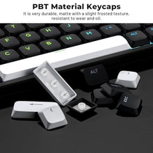 Load image into Gallery viewer, XVX Low Profile Black Keycaps, Shine Through Keycap Sets, Double Shot PBT Keyboard Keycaps Compatibility for 60% 75% 80% 85% 100% MX Switches Mechanical Keyboard- Only Key caps, blackandwhite_1205
