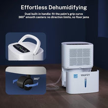 Load image into Gallery viewer, Yaufey 2025 Most Efficient Energy Star Dehumidifier for 2,000 Sq. Ft. Home, Basement and Large Room - Powerful, Quiet with Humidity Control, Timer, Drain Hose and Water Tank, White_3702
