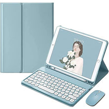 Load image into Gallery viewer, YEEHi Keyboard Case for iPad Pro 11" 2022 4th Generation Pro 11 3rd 2nd Generation Color Keyboard Mouse Round Key Cute Candy Colors Bluetooth Detachable Keyboard Cover (iPadPro11, Blue)_1
