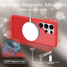 Load image into Gallery viewer, YENAPOON for Samsung Galaxy S25 Ultra Case, Matte Magnetic Cover, Red_594
