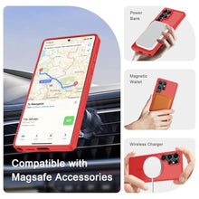 Load image into Gallery viewer, YENAPOON for Samsung Galaxy S25 Ultra Case, Matte Magnetic Cover, Red_595
