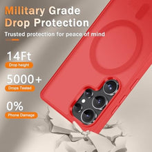 Load image into Gallery viewer, YENAPOON for Samsung Galaxy S25 Ultra Case, Matte Magnetic Cover, Red_596
