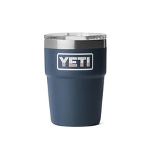 Load image into Gallery viewer, YETI Rambler 16 oz Stackable Tumbler, Vacuum Insulated, Stainless Steel with MagSlider Lid, Navy/Badge, NavyBadge_1
