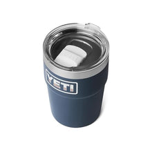 Load image into Gallery viewer, YETI Rambler 16 oz Stackable Tumbler, Vacuum Insulated, Stainless Steel with MagSlider Lid, Navy/Badge, NavyBadge_48
