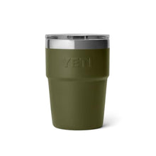 Load image into Gallery viewer, YETI Rambler 16 oz Stackable Tumbler, Vacuum Insulated, Stainless Steel with MagSlider Lid, Olive/King Crab Orange, OliveKingCrabOrange_288
