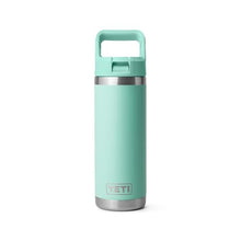 Load image into Gallery viewer, YETI Rambler 18 oz Bottle, Vacuum Insulated, Stainless Steel with Straw Cap, Seafoam_1
