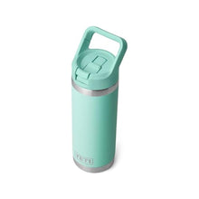 Load image into Gallery viewer, YETI Rambler 18 oz Bottle, Vacuum Insulated, Stainless Steel with Straw Cap, Seafoam_3728
