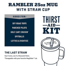 Load image into Gallery viewer, YETI Rambler 25 oz Tumbler with Handle and Straw Lid, Travel Mug Water Tumbler, Vacuum Insulated Cup with Handle, Stainless Steel, Navy_3774
