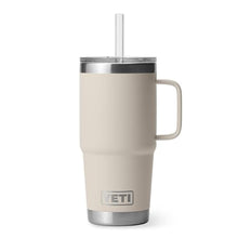 Load image into Gallery viewer, YETI Rambler 25 oz Tumbler with Handle and Straw Lid, Travel Mug Water Tumbler, Vacuum Insulated Cup with Handle, Stainless Steel, Cape Taupe, CapeTaupe_1
