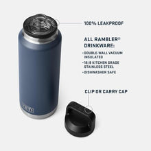 Load image into Gallery viewer, YETI Rambler 46 oz Bottle, Leakproof, Vacuum Insulated, Stainless Steel with Chug Cap, Sea View, SeaView_730
