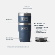 Load image into Gallery viewer, YETI Rambler 8 oz Insulated Coffee Mug with Lid - Stackable Double-Wall Vacuum Insulated Coffee Cup - DuraSip Ceramic Lining - Barista-Friendly Design - Stainless Steel - Dishwasher Safe, Seafoam_203
