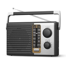 Load image into Gallery viewer, Yewrich AM FM Radio with Best Reception, Portable Battery Operated Transistor Radios, Headphone Jack, AC Powered, Suit for Senior and Home, Black_1
