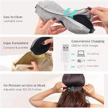 Load image into Gallery viewer, YFONG Heated Eye Mask for Dry Eyes, Stye and Migraines, USB Electric Eye Mask with 3 Temperature Settings &amp; 4 Time Controls, Warm Eye Compress with Washable Cover for Eye Strain,Puffy and MGD (Black)_937
