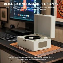Load image into Gallery viewer, Yintiny Rechargeable Leather CD Player with Speakers, Bluetooth Transmitter, Festival Gift, BGM Player for Home Decor., White_5891

